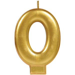 Number Candle 1 Metallic Gold - Party Savers