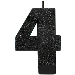 Number 1 Glitter Black - Party Savers