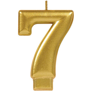 Number Candle 1 Metallic Gold - Party Savers