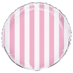 Royal Blue Stripes Foil Balloon 45cm - Party Savers