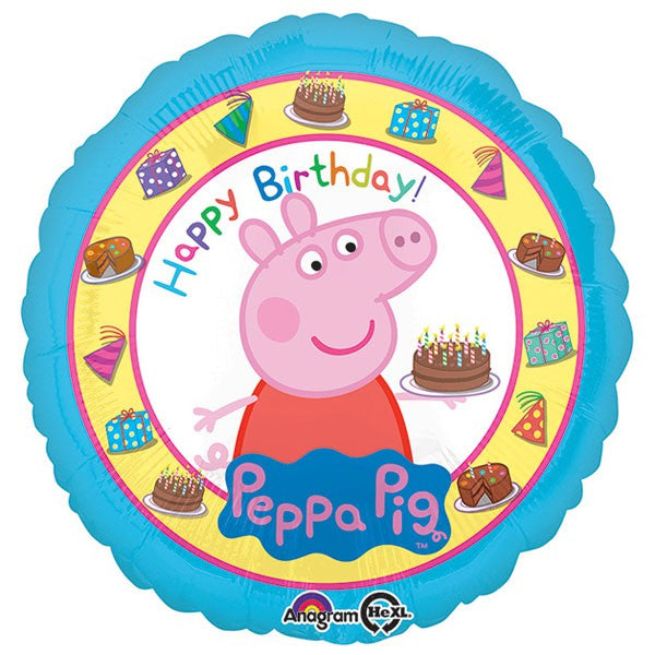 Peppa Pig Happy Birthday Foil Balloon 45cm - Party Savers