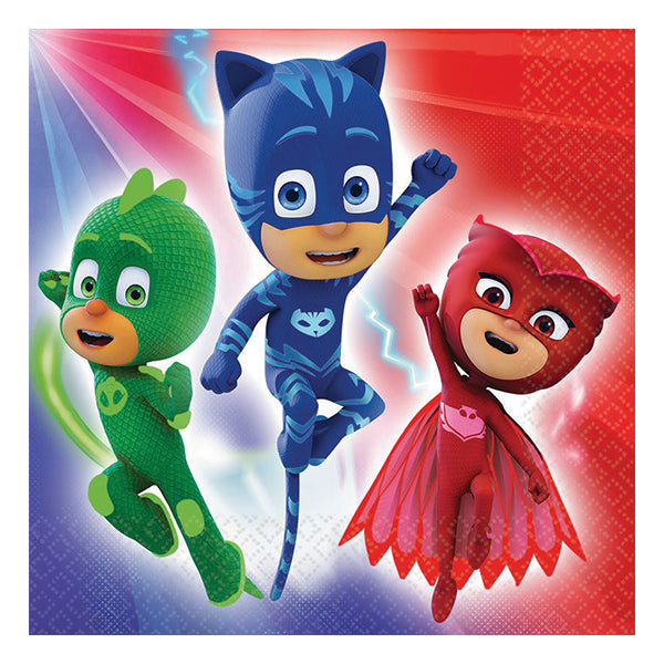 PJ Masks Lunch Napkins 33cm 16pk - Party Savers