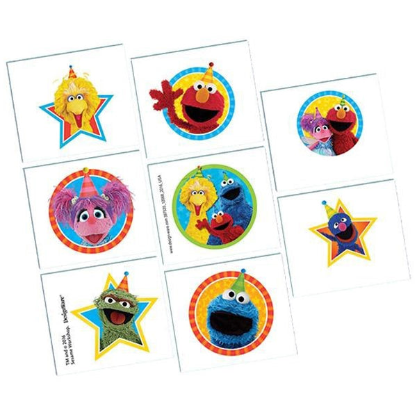 Sesame Street Tattoos 1 Sheet - Party Savers