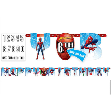 Spider-Man Webbed Wonder Jumbo Add-An-Age Banner - Party Savers