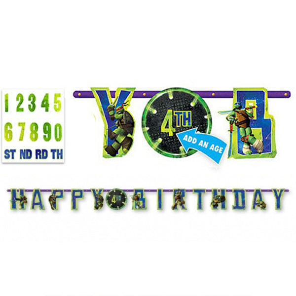 Teenage Mutant Ninja Turtles Jumbo Add-An-Age Banner 3.2m x 25cm - Party Savers