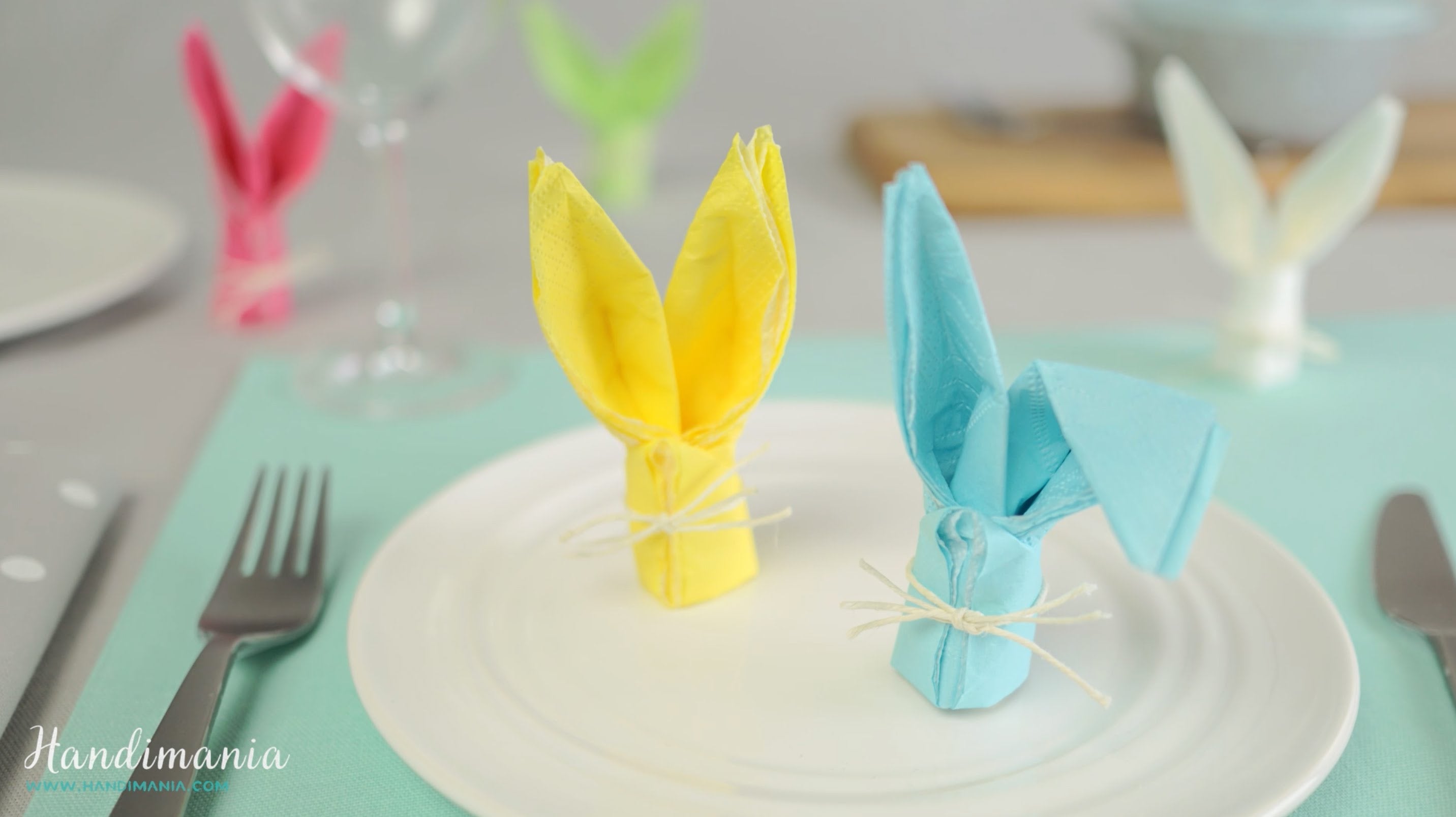 Learn to Make Cute Bunny Napkins for Easter