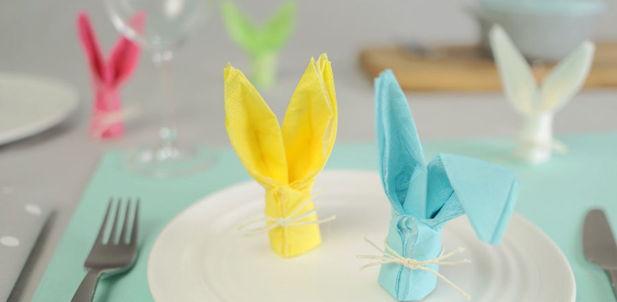 Learn to Make Cute Bunny Napkins for Easter