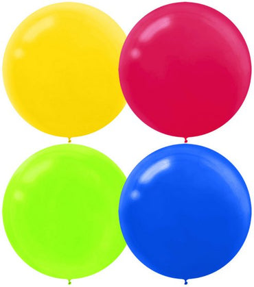 Assorted Latex Balloons 60cm 4pk