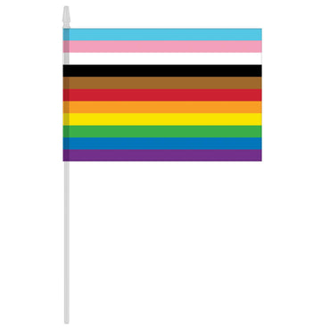 LGBTQ Rainbow Handheld Flag 15cm x 23cm Each