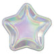Galaxy Iridescent Foil Stamped Star Shaped Paper Plate 18.4cm 8pk