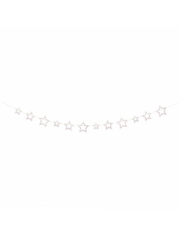 Iridescent Glitter Star Garland 1.82m Each