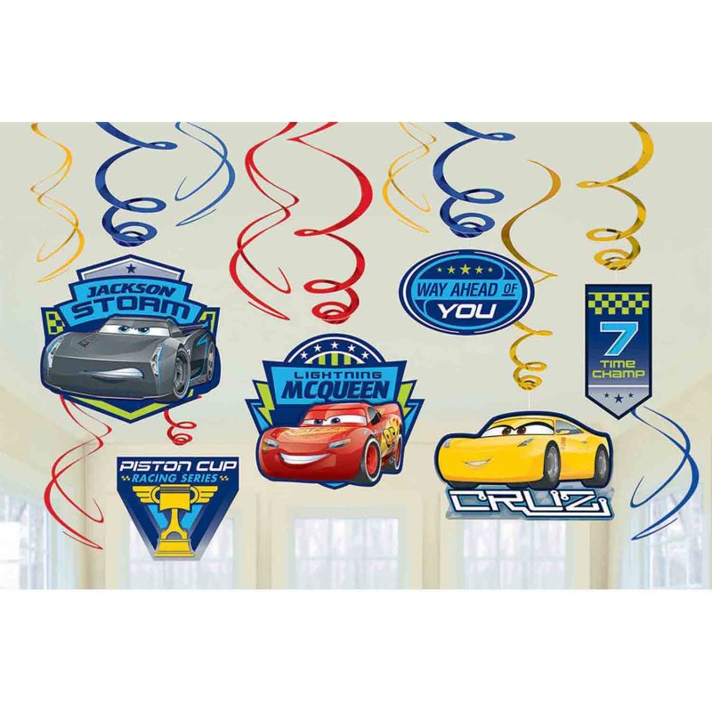 Cars 3 Hanging Swirls Value Pack 12pk