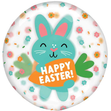 Happy Easter Cute Bunnies Printed Clearz Stretchy Balloon Each