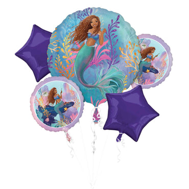 The Little Mermaid Balloon Bouquet 5pk