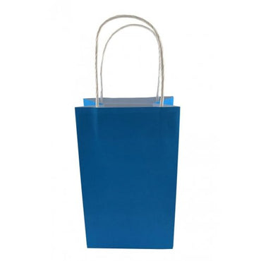 Azure Blue Paper Party Bag 21.5cm x 13cm x 8cm 5pk