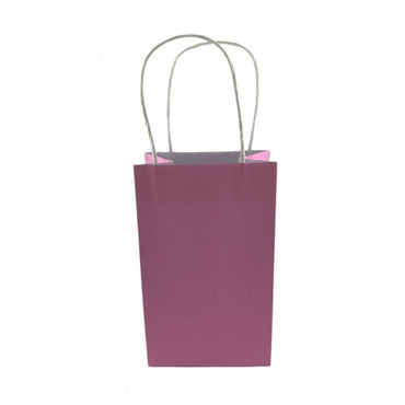 Pastel Pink Paper Party Bag 21.5cm x 13cm x 8cm 5pk