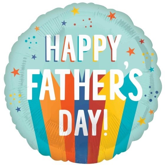 Father's Day Playful Stripes Foil Balloon 45cm Each