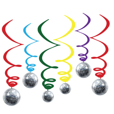 Disco Ball Whirls 17.5in - 31in 12pk