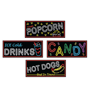Neon Food Sign Cutouts 19.5in. 4pk
