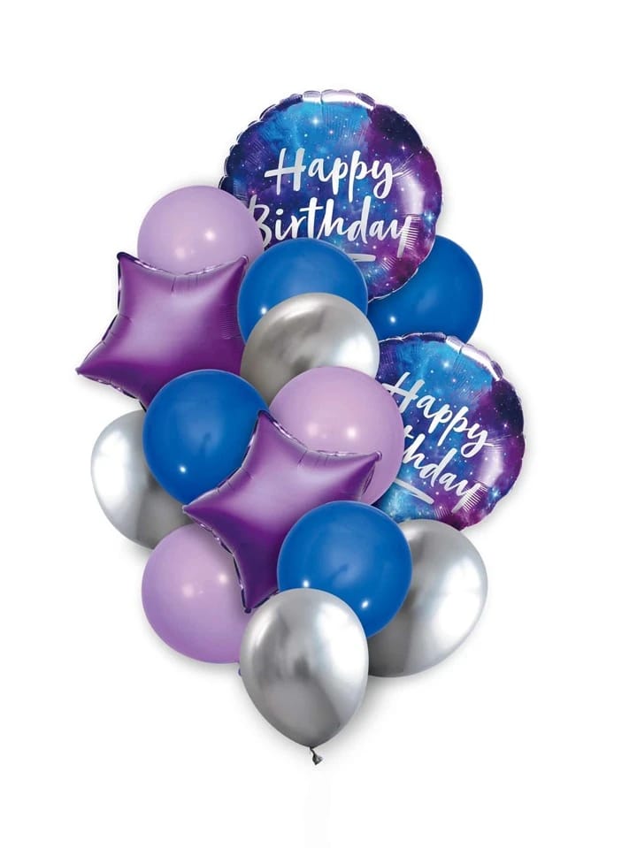 Purple Birthday Balloon Set 16pk