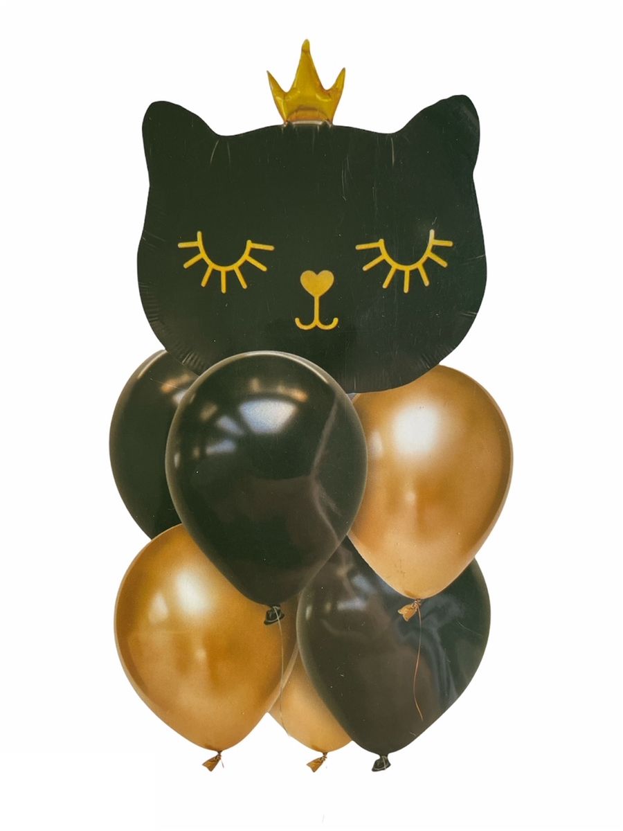 Black Cat Set With Closed Eyes 7pk