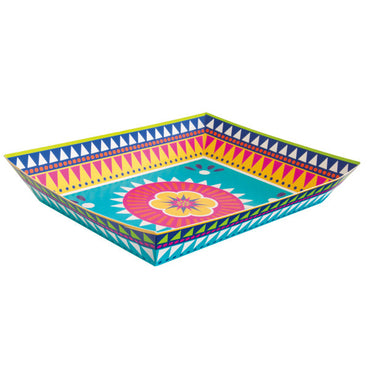Boho Fiesta Paper Snack Tray 33.6cm X 26cm Each
