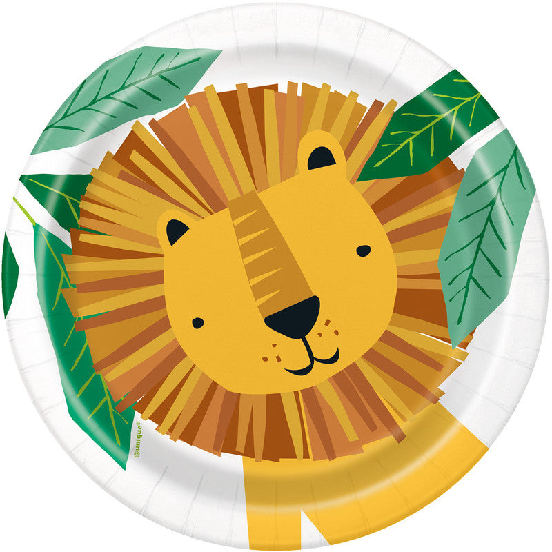 Animal Safari Paper Plates 18cm 8pk