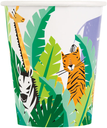 Animal Safari Paper Cups 270ml 8pk