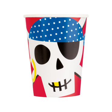 Ahoy Pirate Paper Cups 270ml 8pk