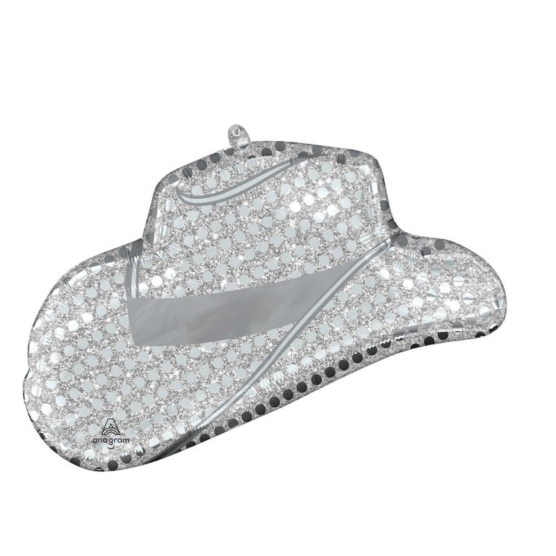 Disco Western Hat SuperShape Foil Balloon 83cm x 45cm Each