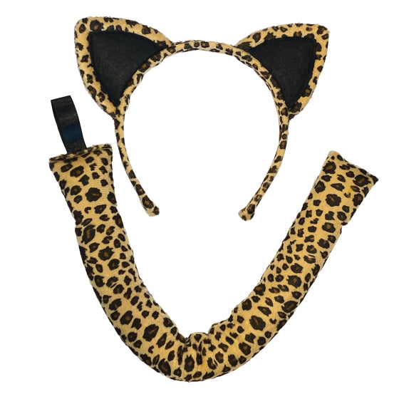 Leopard Headband & Tail Set