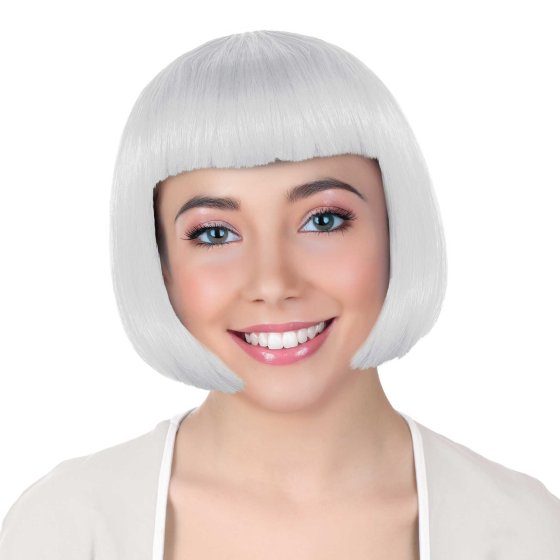 Team Spirit White Bob Wig
