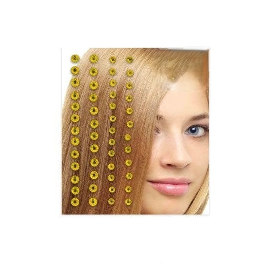 Team Spirit Yellow Hair Gems 50pk