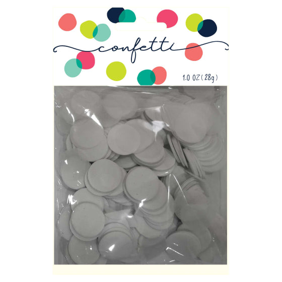 White Tissue Paper Confetti Circles 2cm 28g