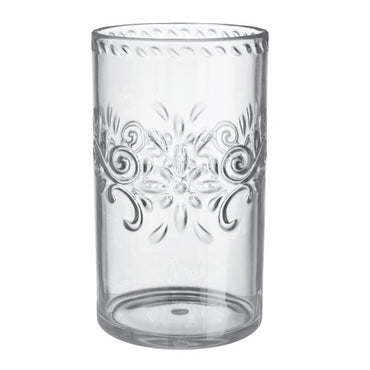 Boho Vibes Clear Floral Highball Tumbler Debossed Finish Each