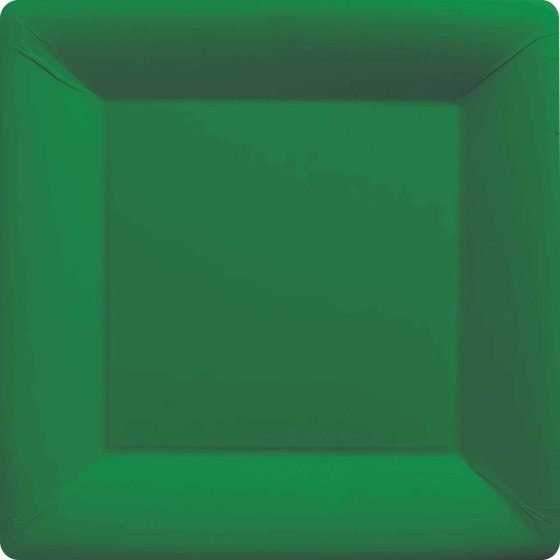 Festive Green NPC Square Paper Plates FSC 17cm 20pk