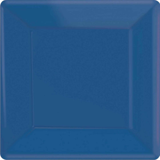 Bright Royal Blue NPC Square Paper Plates FSC 17cm 20pk