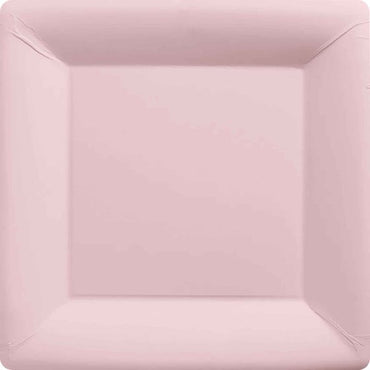 Pastel Pink NPC Square Paper Plates FSC 17cm 20pk