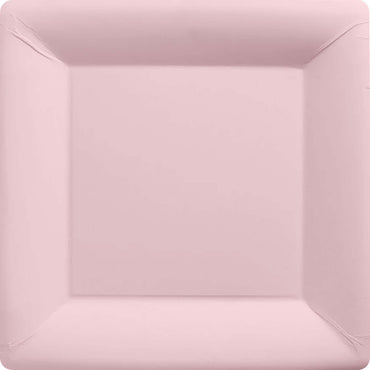 Pastel Pink NPC Square Paper Plates FSC 23cm 20pk