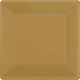 Gold NPC Square Paper Plates FSC 23cm 20pk