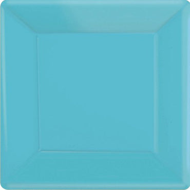 Caribbean Blue NPC Square Paper Plates FSC 23cm 20pk