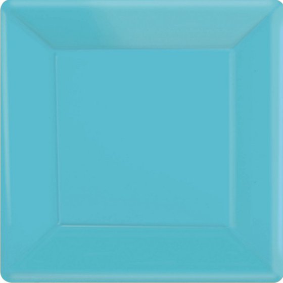 Caribbean Blue NPC Square Paper Plates FSC 23cm 20pk