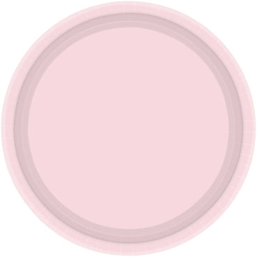 Pastel Pink NPC Round Paper Plates FSC 17cm 20pk