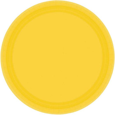 Yellow Sunshine NPC Round Paper Plates FSC 23cm 20pk