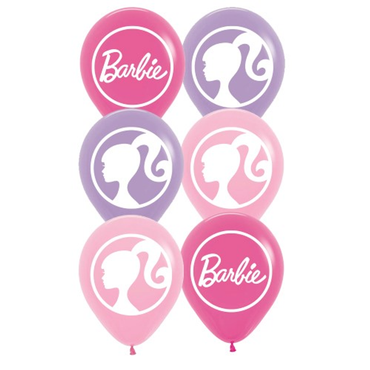 Barbie Latex Balloons 30cm 6pk
