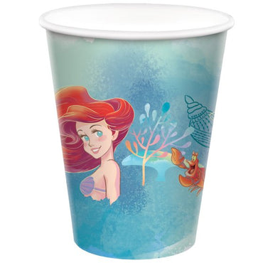 The Little Mermaid Paper Cups 266ml 8pk