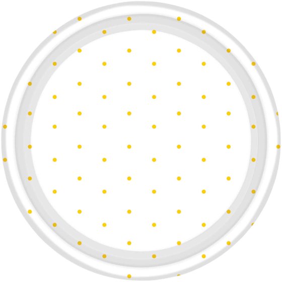Sunshine Yellow Dots NPC Round Paper Plates FSC 17cm 8pk