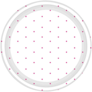 Bright Pink Dots NPC Round Paper Plates FSC 17cm 8pk