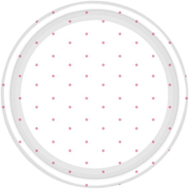 New Pink Dots NPC Round Paper Plates FSC 17cm 8pk