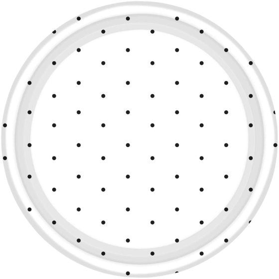 Jet Black Dots NPC Round Paper Plates FSC 17cm 8pk